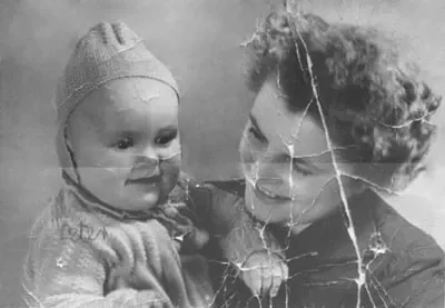 Original damaged portrait